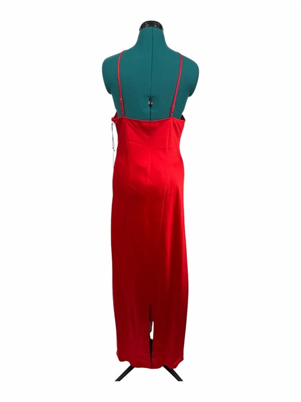 STAUD Cubism Red Rose Halter Maxi Gown NWT Formal Dress Size L - Picture 4 of 8